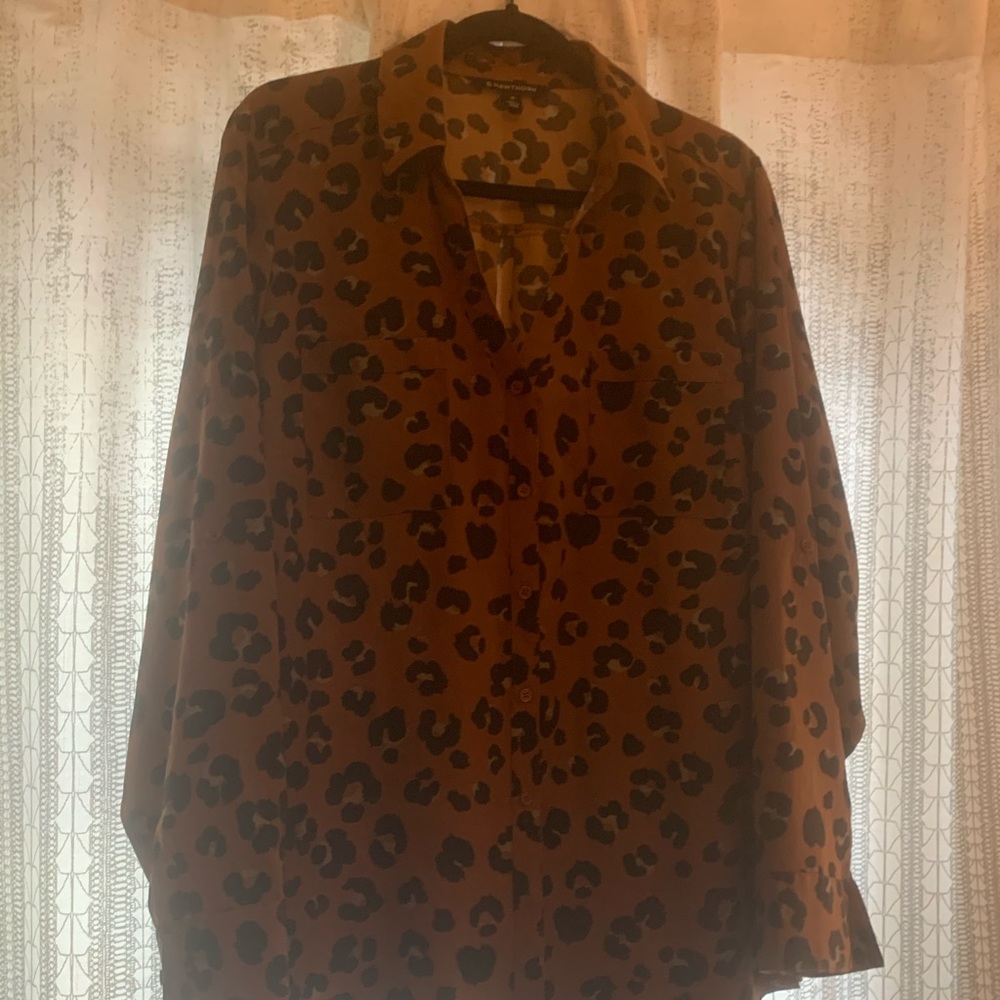 41 Hawthorn leopard print button down